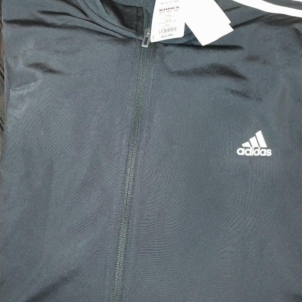 NWT Men's  Adidas Track Jacket Dark Blue 3XLT